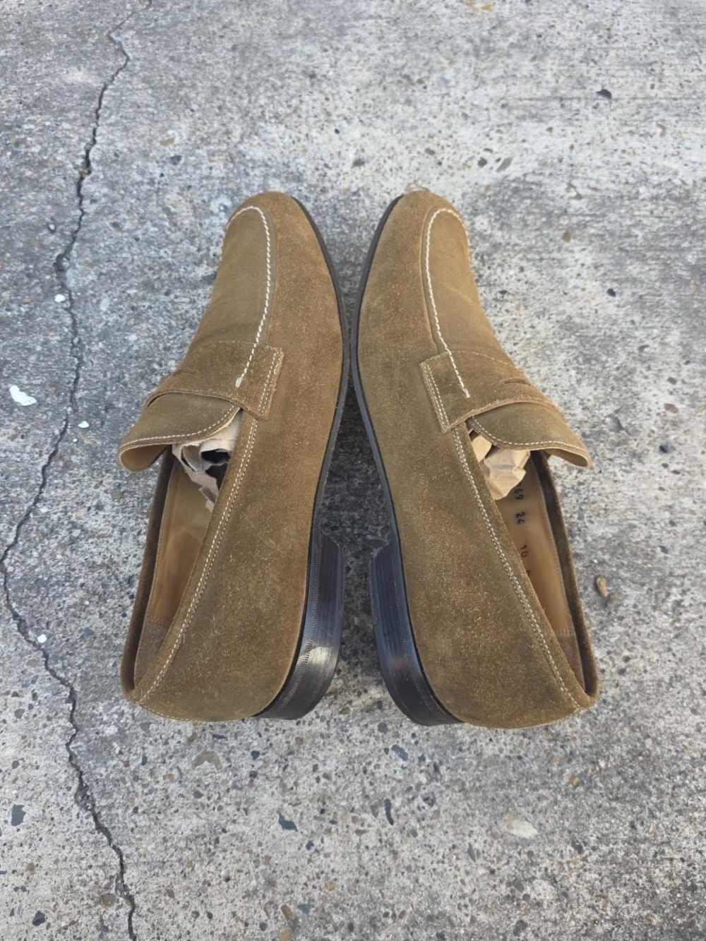 Vintage Salvatore Ferragamo Suede Loafers Mafe in Italy Size 10 - Picture 3 of 8
